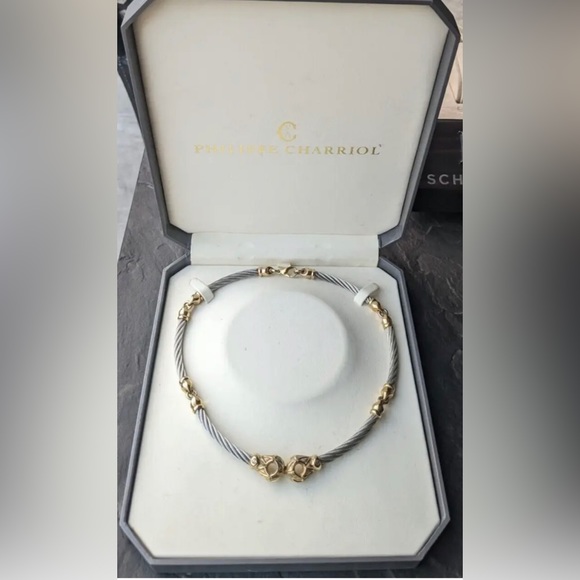 Charriol Jewelry - Authentic Charriol Cable Steel 18k Gold Overlay Necklace